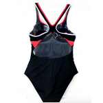Badeanzug Topaz von Aqua Sphere sportlich schick, ideal für Sport- und Freizeit, chlorresistent, farbecht, schwarz-rot, 0240106