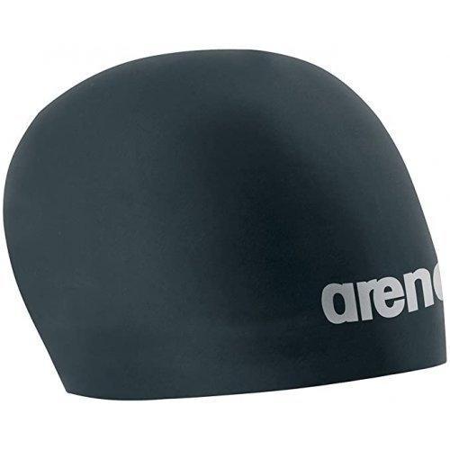 ARENA 3D Race Dome Silikon Badekappe - Farbe Schwarz Silber - Größe M