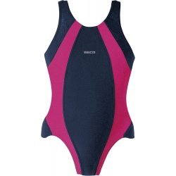 Beco Mädchen Girls Trainings Sport Badeanzug chlor- und salzwasserresistent lichtbeständig - Farbe: Navy-Pink 