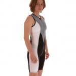 Triathlon Compression Skinsuit Damen - Graphite-Black-White