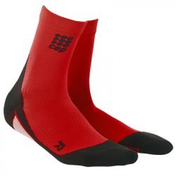 Kompressionsstrümpfe Damen Short Socks - Red-Black