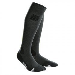 CEP – Progressive Merino Outdoor Socks Kompressionsstrümpfe für Damen | Lange Socken mit Kompressionswirkung in Grey-Black