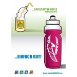 Carboo4U Sportflasche Trinkflasche ideal zum Ausdauersport, transparent, 0,65l - limited Edition