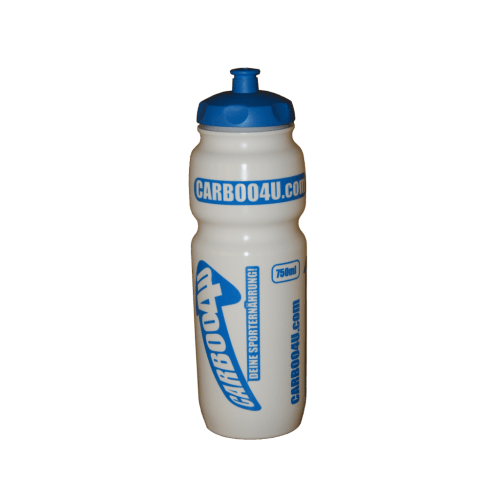 Carboo4U Sportflasche Radfahren Trinkflasche Bio Bottle passend für alle gängigen Radflaschenhalter, weiß 0,75l 