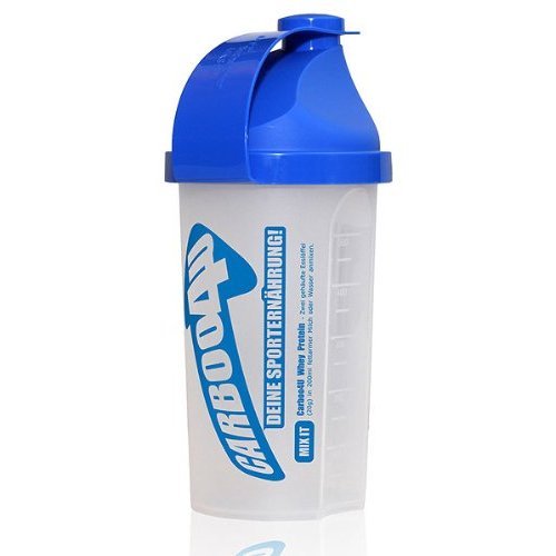 Carboo4U Protein / Eiweiss Shaker, dichter Schraubverschluss, spezieller Siebeinsatz, 100 Prozent lebensmittelecht, leicht auswaschbar, Messskala, 500 ml