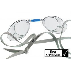 Malmsten Schwedenbrille, Schwimmbrille, Profibrille, anti-fog, schützt die Augen vor Wasser und Chlor, perfekte Passform, UV-Schutz, Standard Ausführung, für Training und Wettkampf,  klar