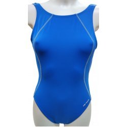 Damen Mädchen Badeanzug Schwimmanzug, chlorresistent, farbecht - blue