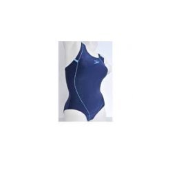 Badeanzug Equinox von Speedo, lichtecht, chlorresistent, figurformend, strapazierfähig, dunkelblau-hellblau