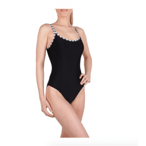 Speedo Damen Badeanzug Newport - ideal für Sport- und Freizeitschwimmerinnen, perfekte sichere Passform, chlorresistent, farbecht, schwarz, 8-070660002