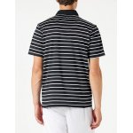 Herren Performance Polo-Shirt Stripe Kurzarm - Black-White