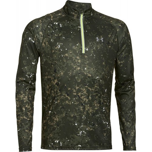 1/4 Zip-Shirt Herren Running - Langarm - Camouflage 